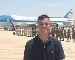 Local military man greets Trump in Israel